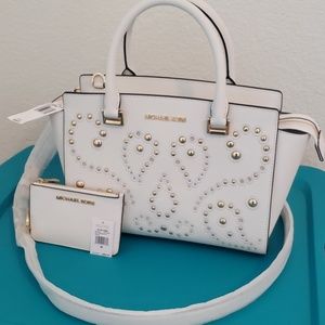 Michael Kors Medium Selma Satchel w/ COIN ID purse